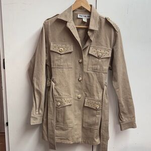 Vintage Marc New York Tan Studded Utility Jacket